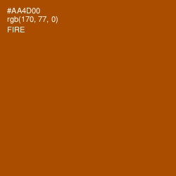 #AA4D00 - Fire Color Image