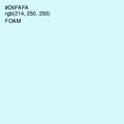 #D6FAFA - Foam Color Image