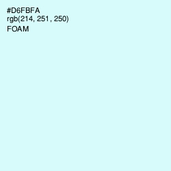 #D6FBFA - Foam Color Image
