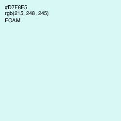 #D7F8F5 - Foam Color Image