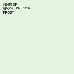 #E4F3DF - Frost Color Image