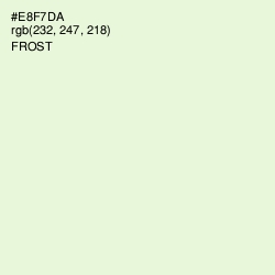 #E8F7DA - Frost Color Image