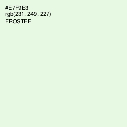 #E7F9E3 - Frostee Color Image
