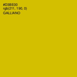#D3BE00 - Galliano Color Image