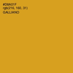 #D8A01F - Galliano Color Image
