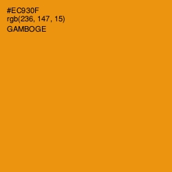 #EC930F - Gamboge Color Image