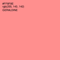 #FF8F8E - Geraldine Color Image