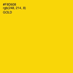 #F8D608 - Gold Color Image