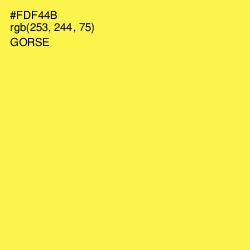 #FDF44B - Gorse Color Image