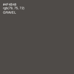 #4F4B48 - Gravel Color Image