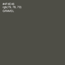 #4F4E46 - Gravel Color Image