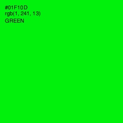 #01F10D - Green Color Image