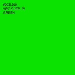 #0CE200 - Green Color Image
