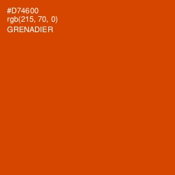 #D74600 - Grenadier Color Image