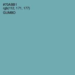 #70ABB1 - Gumbo Color Image
