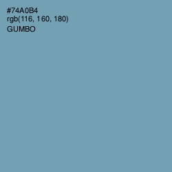 #74A0B4 - Gumbo Color Image
