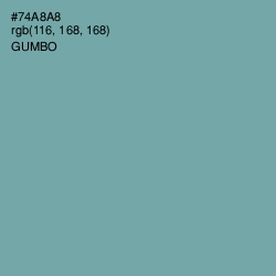 #74A8A8 - Gumbo Color Image