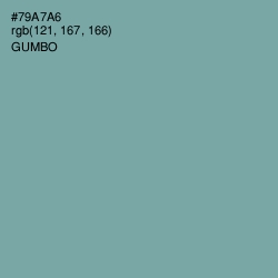#79A7A6 - Gumbo Color Image