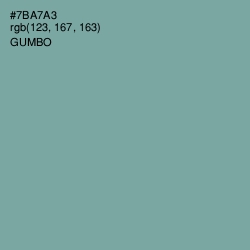 #7BA7A3 - Gumbo Color Image