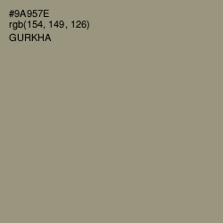 #9A957E - Gurkha Color Image
