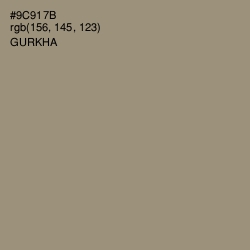 #9C917B - Gurkha Color Image
