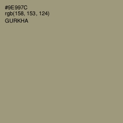#9E997C - Gurkha Color Image