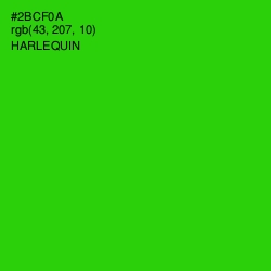 #2BCF0A - Harlequin Color Image