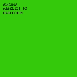 #34C90A - Harlequin Color Image