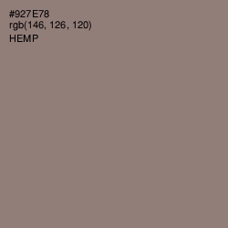 #927E78 - Hemp Color Image