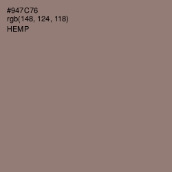 #947C76 - Hemp Color Image