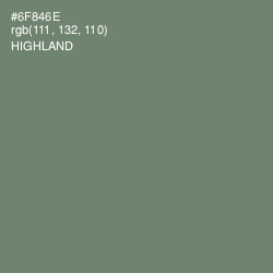 #6F846E - Highland Color Image