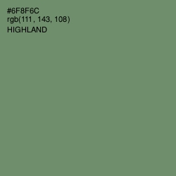 #6F8F6C - Highland Color Image