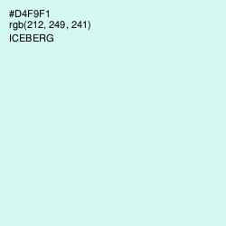 #D4F9F1 - Iceberg Color Image