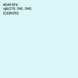 #DAF6F6 - Iceberg Color Image