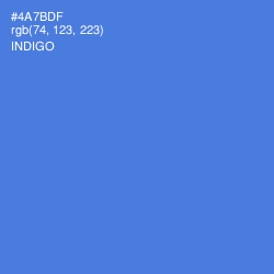 #4A7BDF - Indigo Color Image