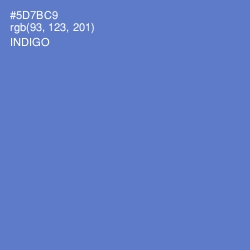 #5D7BC9 - Indigo Color Image