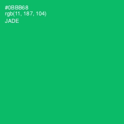 #0BBB68 - Jade Color Image
