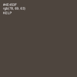 #4E453F - Kelp Color Image