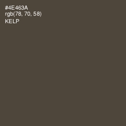 #4E463A - Kelp Color Image