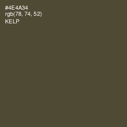 #4E4A34 - Kelp Color Image