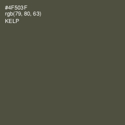 #4F503F - Kelp Color Image