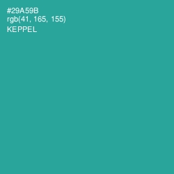 #29A59B - Keppel Color Image