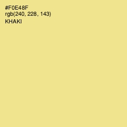 #F0E48F - Khaki Color Image