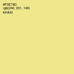 #F0E78C - Khaki Color Image