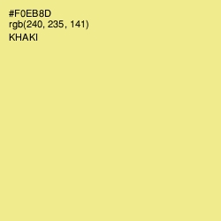 #F0EB8D - Khaki Color Image