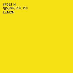 #F5E114 - Lemon Color Image