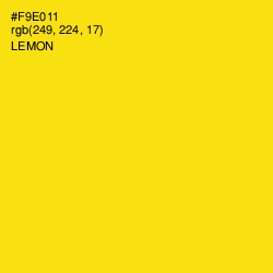 #F9E011 - Lemon Color Image