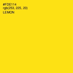 #FDE114 - Lemon Color Image
