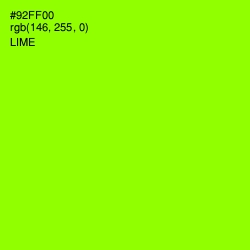 #92FF00 - Lime Color Image