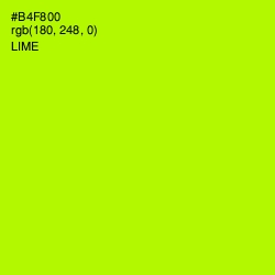 #B4F800 - Lime Color Image